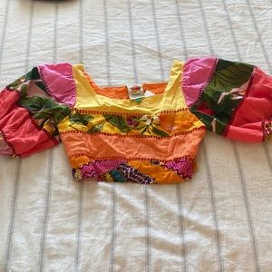 Farm Rio Puff Sleeve Top